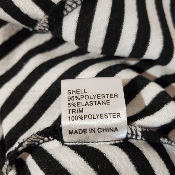 ModCloth Sunny Girl Womens Striped Long Sleeve Sheath Dress Size S Black White - Picture 10 of 11